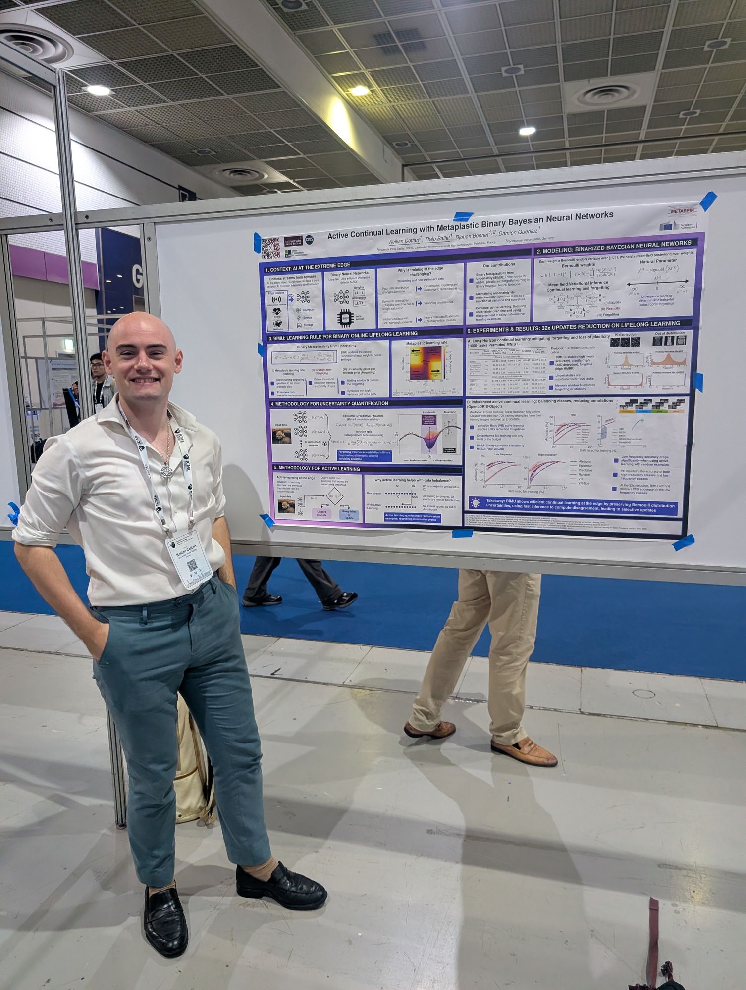 ICML 2026 poster: Active Continual Learning with Metaplastic Binary Bayesian Neural Networks (BiMU)